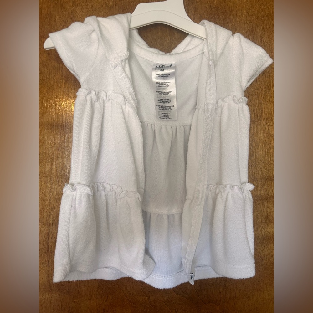 White Kids Towel Hooded Dress